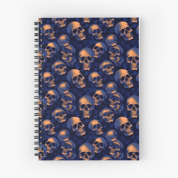 Item preview, Royal Blue & Peach Skulls Composite Overlay Pattern #3 designed and sold by ARTficiallyAnon.