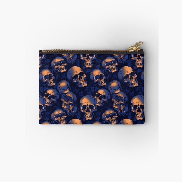 Item preview, Royal Blue & Peach Skulls Composite Overlay Pattern #3 designed and sold by ARTficiallyAnon.