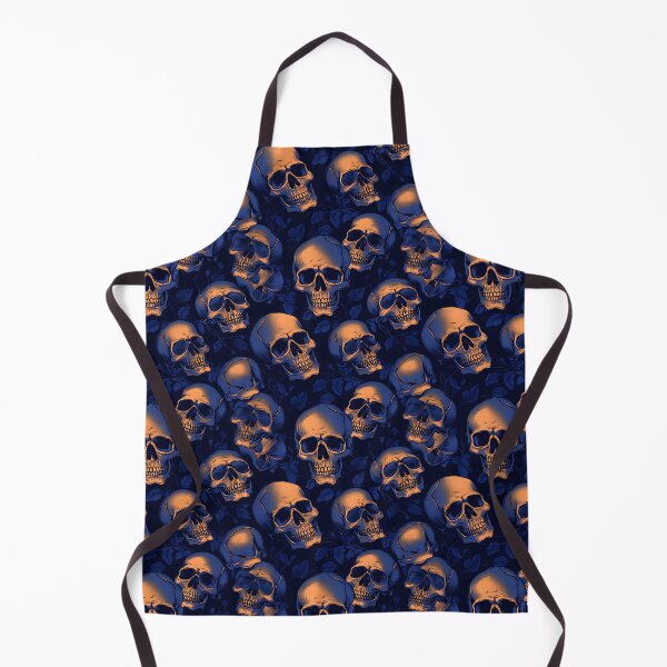 Item preview, Royal Blue & Peach Skulls Composite Overlay Pattern #3 designed and sold by ARTficiallyAnon.
