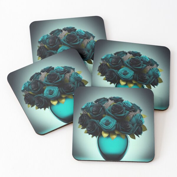 Item preview, Elegant Teal Roses designed and sold by DesignsByPrnces.