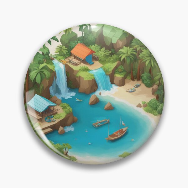 Item preview, Idyllic Tropical Island Beach View – Palm Shades & Tranquil Tides Art designed and sold by The-Library.