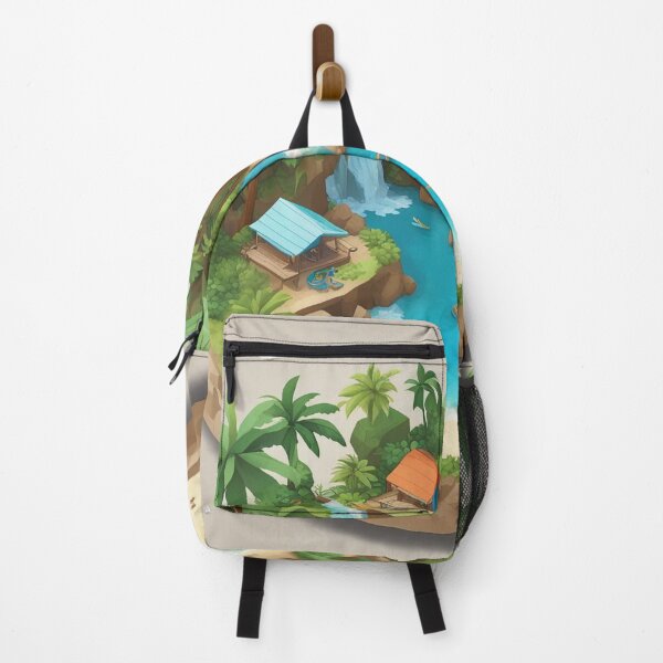 Item preview, Idyllic Tropical Island Beach View – Palm Shades & Tranquil Tides Art designed and sold by The-Library.