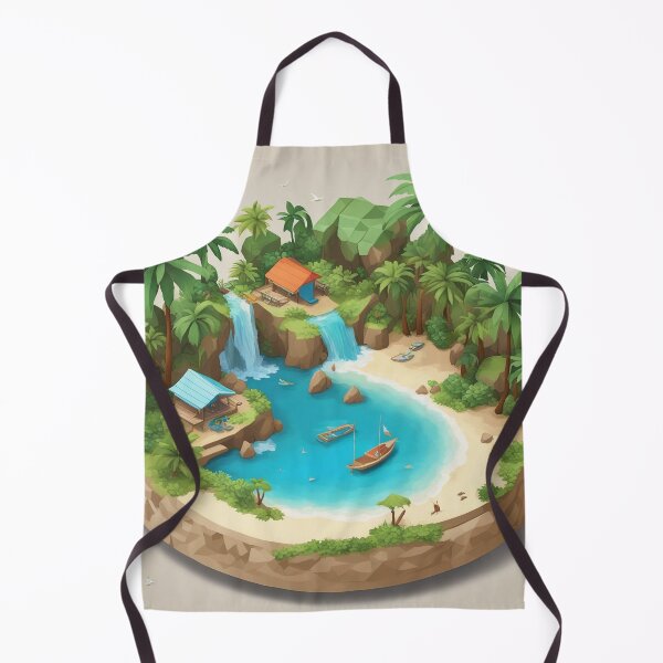 Item preview, Idyllic Tropical Island Beach View – Palm Shades & Tranquil Tides Art designed and sold by The-Library.