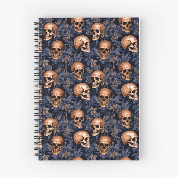 Item preview, Royal Blue & Peach Skulls Composite Overlay Pattern #4 designed and sold by ARTficiallyAnon.