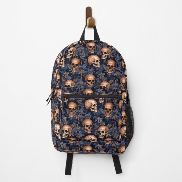 Item preview, Royal Blue & Peach Skulls Composite Overlay Pattern #4 designed and sold by ARTficiallyAnon.