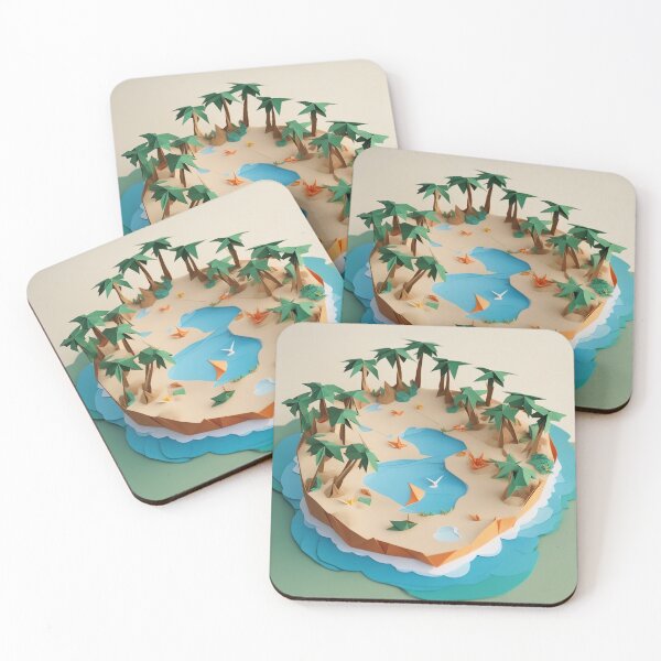 Item preview, Breathtaking Tropical Island Beach Oasis: Sunlit Sands & Waves designed and sold by The-Library.