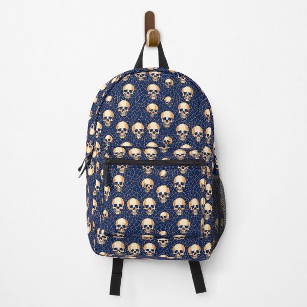 Item preview, Royal Blue & Peach Skulls Composite Overlay Pattern #5 designed and sold by ARTficiallyAnon.