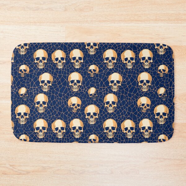Item preview, Royal Blue & Peach Skulls Composite Overlay Pattern #5 designed and sold by ARTficiallyAnon.