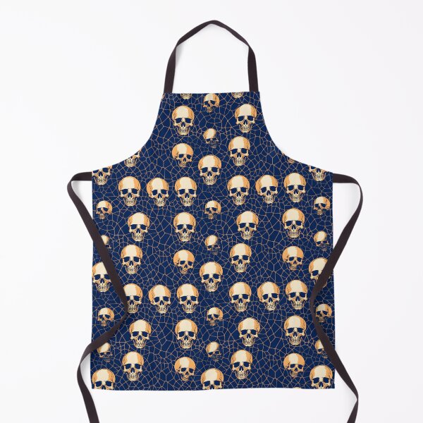 Item preview, Royal Blue & Peach Skulls Composite Overlay Pattern #5 designed and sold by ARTficiallyAnon.