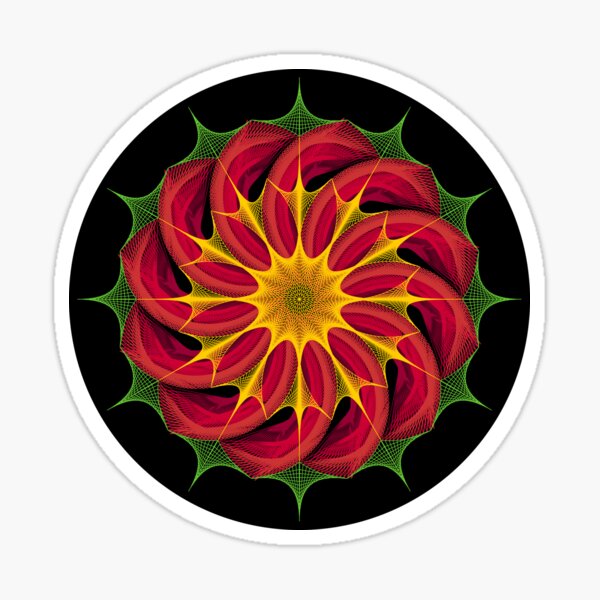CirclesOnCircle-1 [10000-Reds-BB] Sticker