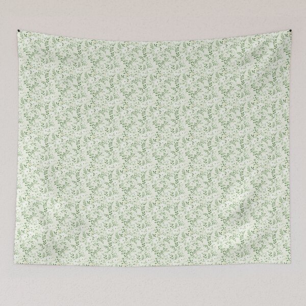 Item preview, Sweet Alyssum Green and White Simplistic Pattern  designed and sold by Wiseass.