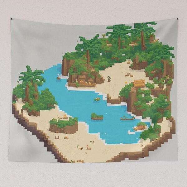 Item preview, Island Euphoria: Vibrant Tropical Beach Landscape designed and sold by The-Library.