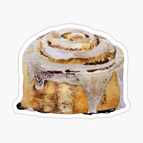 Cinnamon Bun / Cinnamon Roll with Icing Sticker