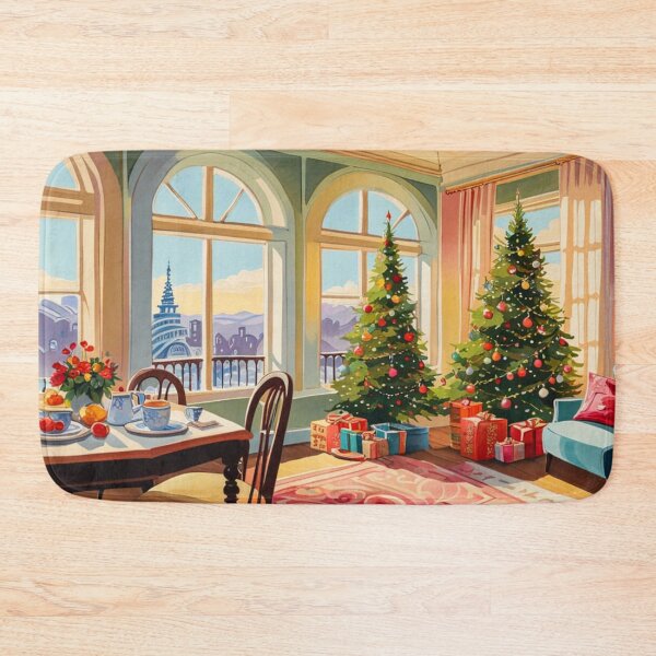 Item preview, Cozy Christmas Room in Watercolor Painting designed and sold by MyArt23.