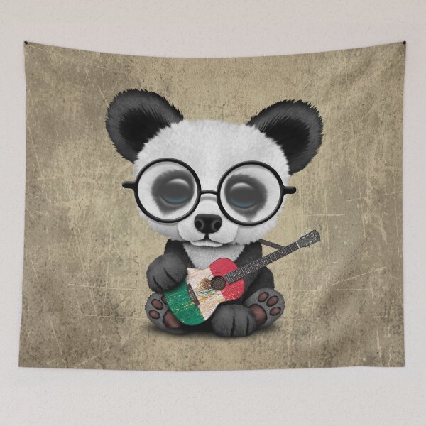 Item preview, Baby Panda Playing Mexican Flag Guitar designed and sold by JeffBartels.