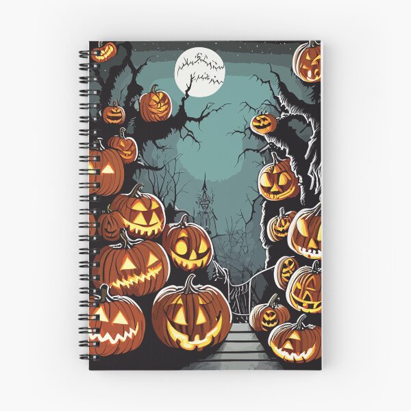 Item preview, Scary Cemetery with Many Halloween Pumpkins designed and sold by MindenBrings.