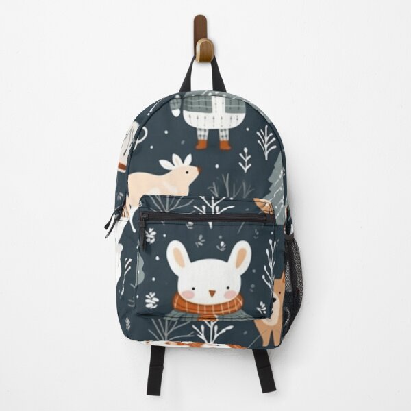 Item preview, Seamless pattern with cute cartoon animals in winter clothes. Vector illustration. designed and sold by Aonsnoopy.