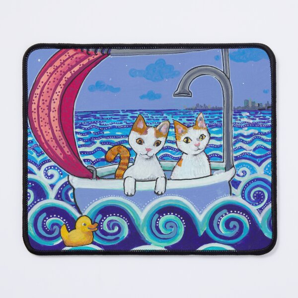 Item preview, Two Calico Cats Afloat in a Tub designed and sold by jwintercollins.