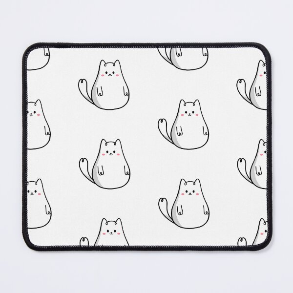 Item preview, White cute cartoon cat designed and sold by DesignsbyTin.