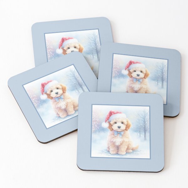 Item preview, Fergus the Cockpoo snowy park scene designed and sold by OByD.