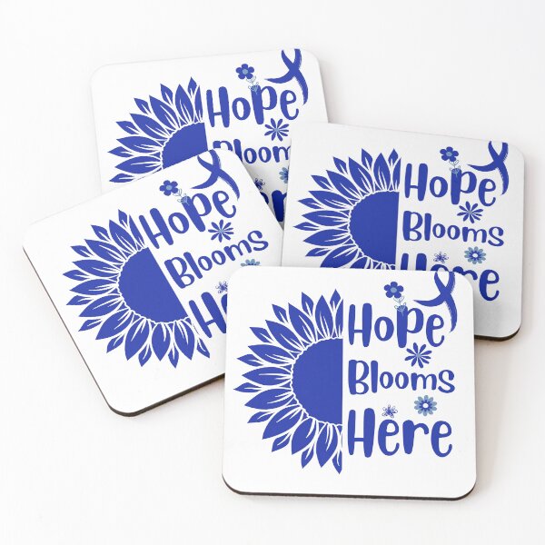 Item preview, Hope Booms Here Blue Ribbon Colon Cancer Awareness Month  designed and sold by SchlossInspire.