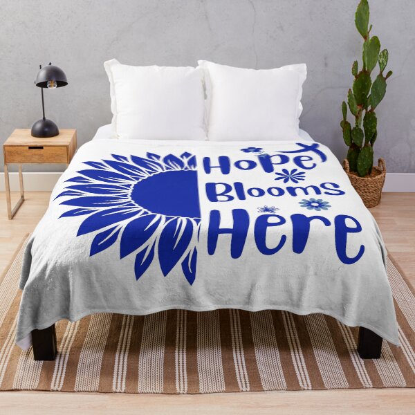 Item preview, Hope Booms Here Blue Ribbon Colon Cancer Awareness Month designed and sold by SchlossInspire.