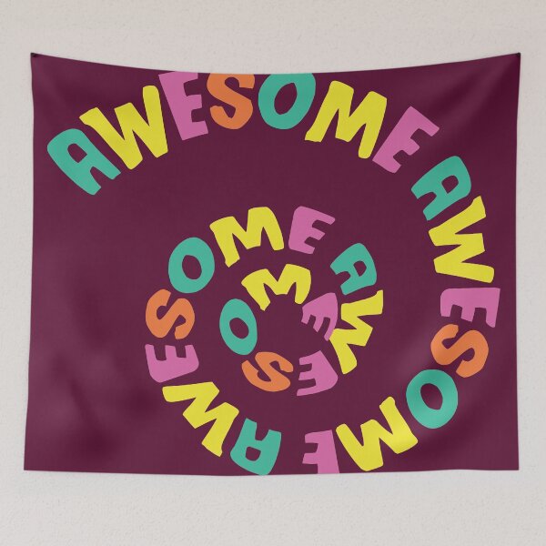 Item preview, fun awesome colourful  spiral typography designed and sold by srissdesigns.