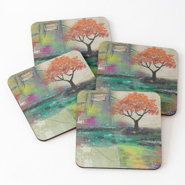 Item preview, Casa de Campo country landscape with flamboyant tree designed and sold by Jane Domenech.