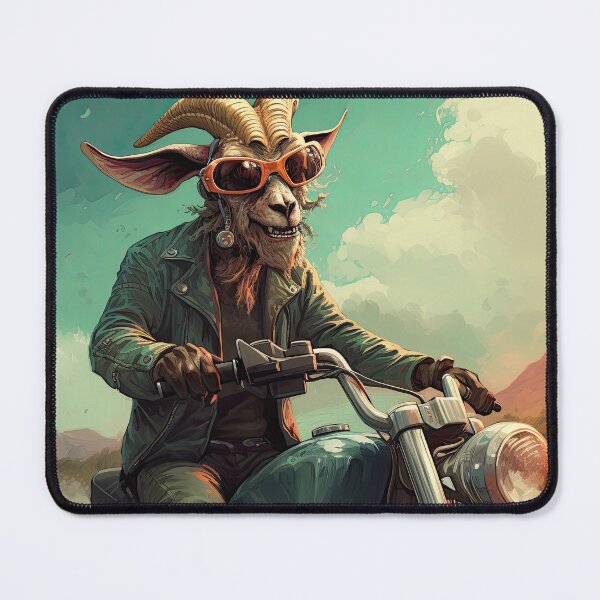 Item preview, Goat on a Motorcycle designed and sold by ckwags.