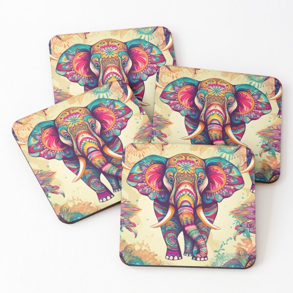 Item preview, Colorful of forest thai elephant designed and sold by RainbowDreamm.