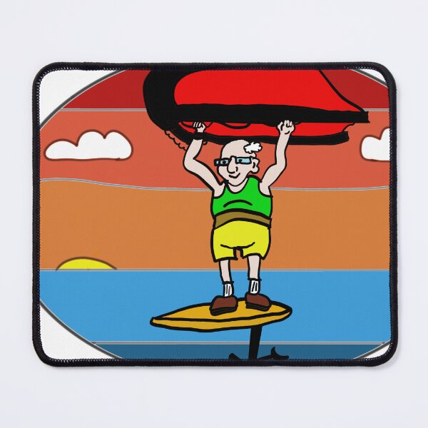 Item preview, old fart on wing foil designed and sold by RickPostCo.