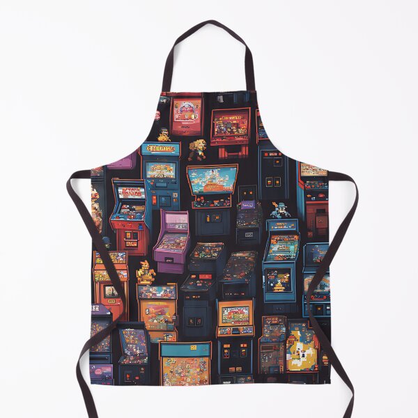 Item preview, A nostalgic arcade cabinet with pixelated characters. designed and sold by SmiIing-121.