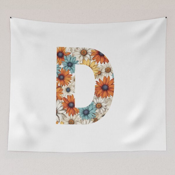 Item preview, A pattern of flower shapes filling the letter D designed and sold by studio468.