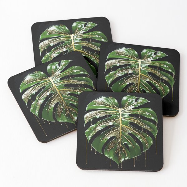 Item preview, Monstera in gold  designed and sold by BloodRubyz.