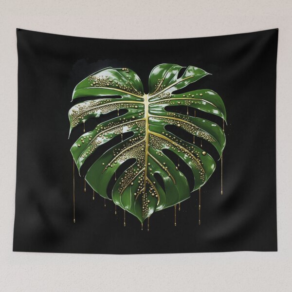 Item preview, Monstera in gold  designed and sold by BloodRubyz.
