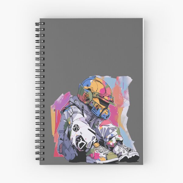 Item preview, Colorful futuristic rider sitting on ground designed and sold by Quixline.