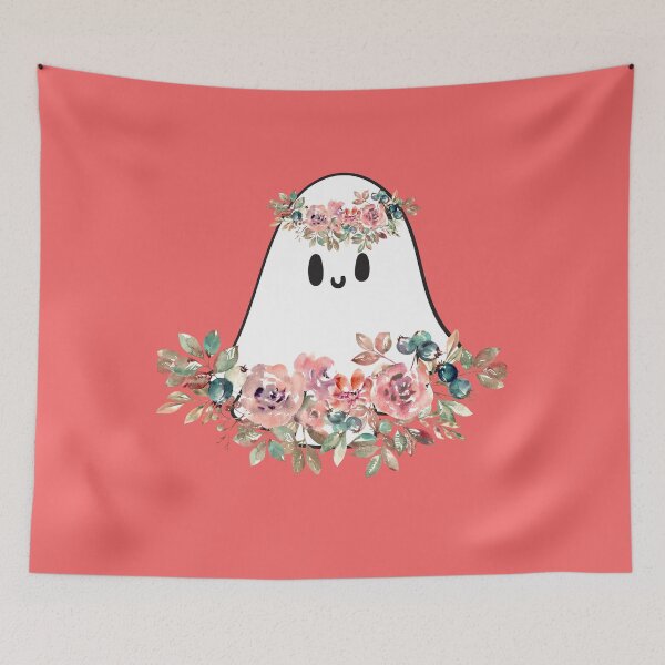 Item preview, Cute ghost in flowers designed and sold by MrsKrool.