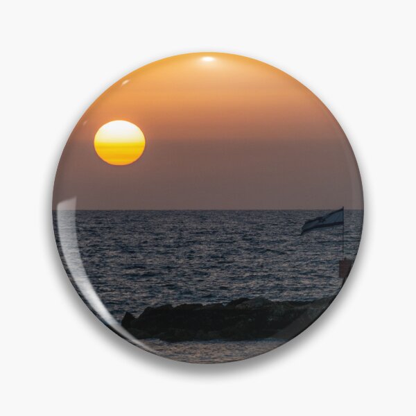 Item preview, Tel Aviv sea sunset with a flag, Mediterranean Sea designed and sold by Alexander Peterson.