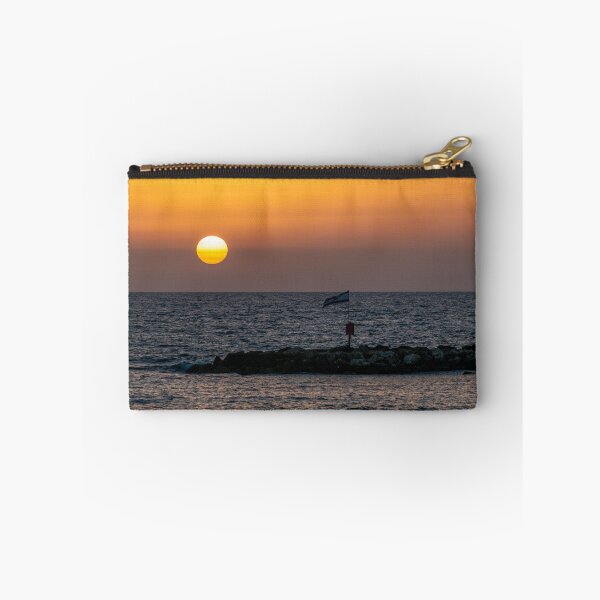 Item preview, Tel Aviv sea sunset with a flag, Mediterranean Sea designed and sold by Alexander Peterson.