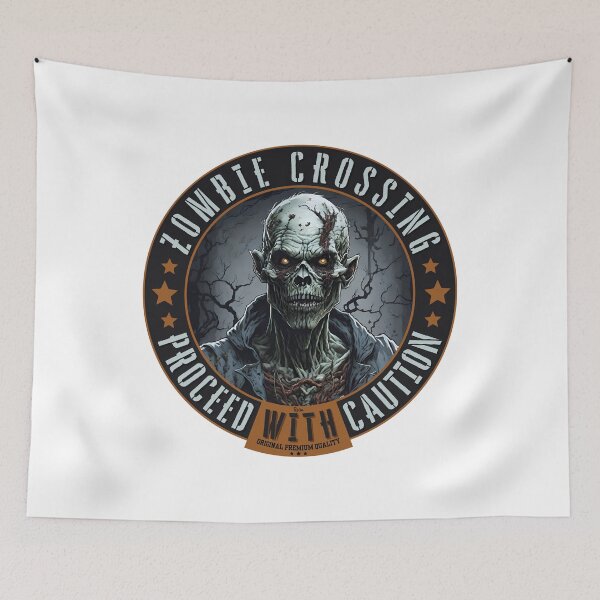 Item preview, Happy Halloween Zombie Crossing Proceed with Caution designed and sold by relso.