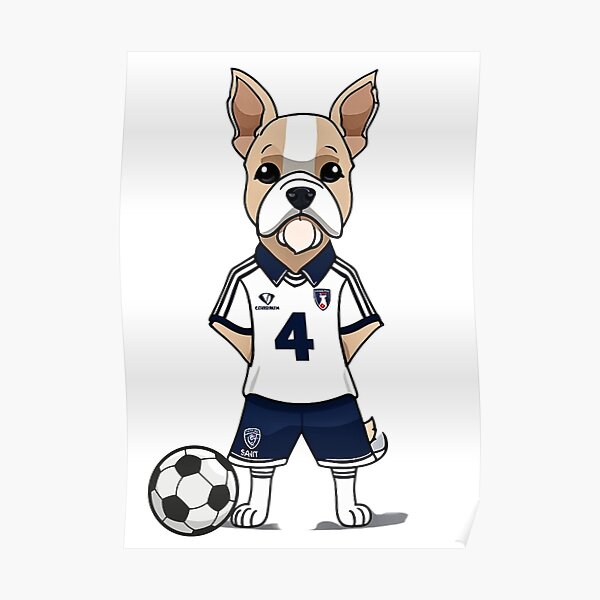 Dog, football player, Paris Saint-Germain club team Poster for