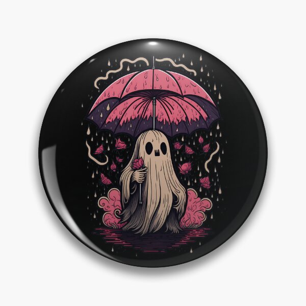 Item preview, Ghost holding a pink umbrella designed and sold by M-Y-A-R-T-.