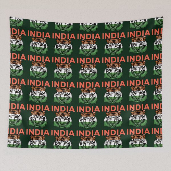 Item preview, THE TIGER OF INDIA FLAG designed and sold by La Loca.
