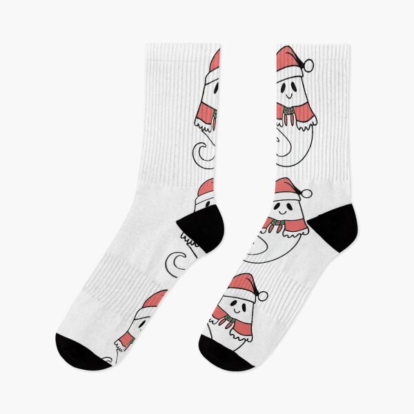 Item preview, Cute Christmas Ghost with Santa Hat designed and sold by witch-night.