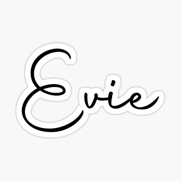 Item preview, Etiqueta con nombre en cursiva de Evie (negra) designed and sold by NafilNafiz.