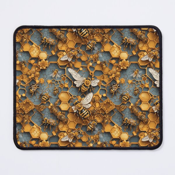 Item preview, Honeycomb Bee Pattern designed and sold by Imaginaria Inkworks.
