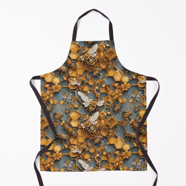 Item preview, Honeycomb Bee Pattern designed and sold by Imaginaria Inkworks.