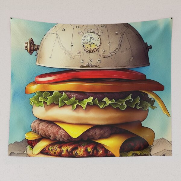 Item preview, Hamburger, hungry, snack, kids, children, delicious, sea, ocean, pirate designed and sold by Cyber Kids.