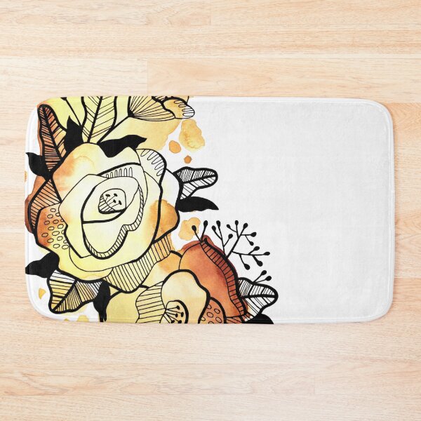 Item preview, Orange Yellow Watercolor Flowers Mary designed and sold by BEATRIZKOBORI.