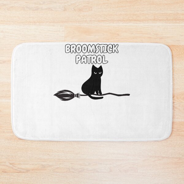 Item preview, Broomstick patrol cat designed and sold by FunkyMelon.